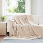 Fleece deken 220x240 cm beige