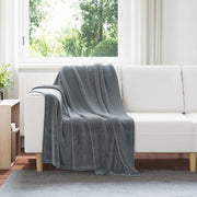 Gooi deken fleece 130 x 150 cm donkergrijs