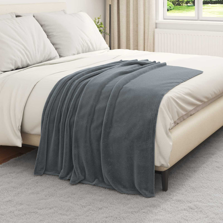 Gooi Deken Donkergrijs 130 x 150 cm Fleece