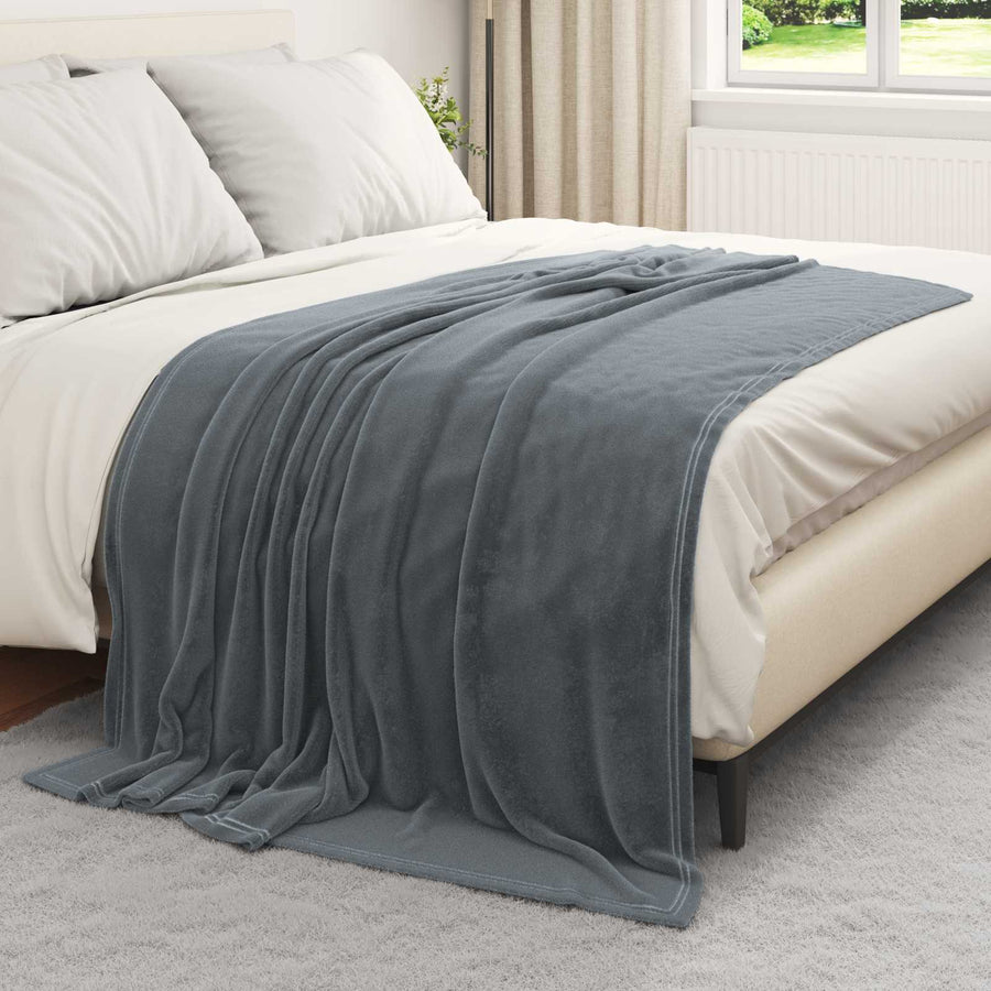 Gooi Deken Donkergrijs 150 x 200 cm Fleece