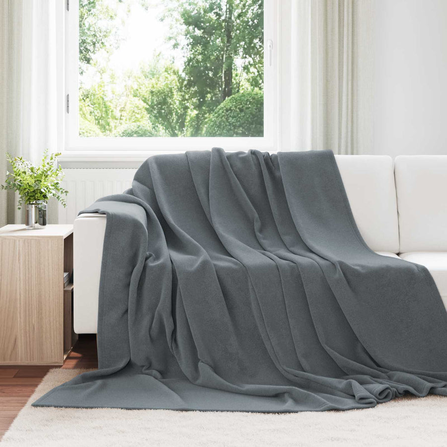 Gooi Deken Donkergrijs 220 x 240 cm Fleece