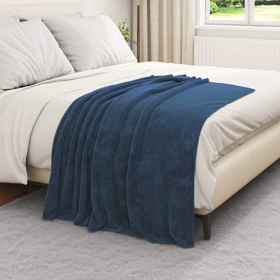 Gooi Deken Marineblauw 130 x 150 cm Fleece