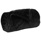 Gooi deken 130x150 cm zwart fleece