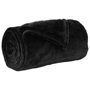 Gooi deken 130x150 cm zwart fleece