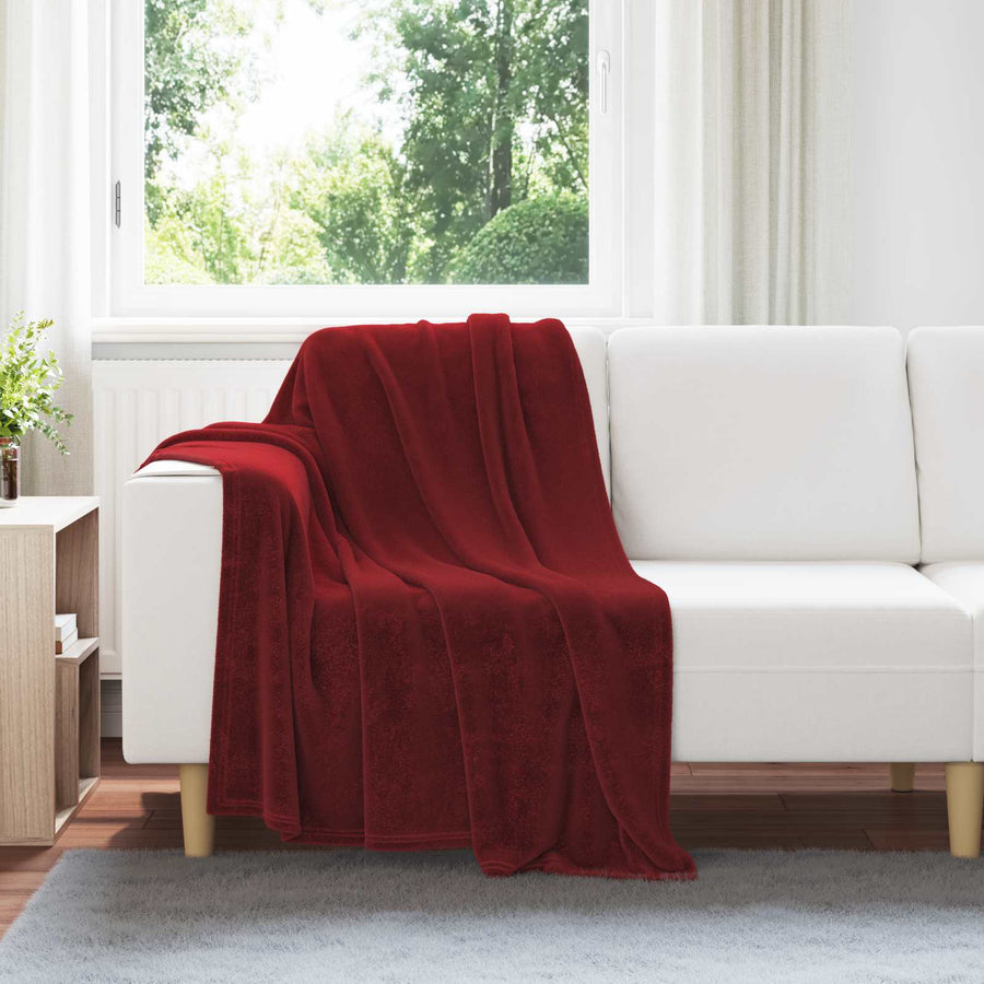 Gooi Deken Bordeaux Rood 130 x 150 cm Fleece