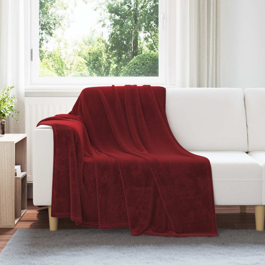 Gooi Deken Bordeaux Rood 150 x 200 cm Fleece