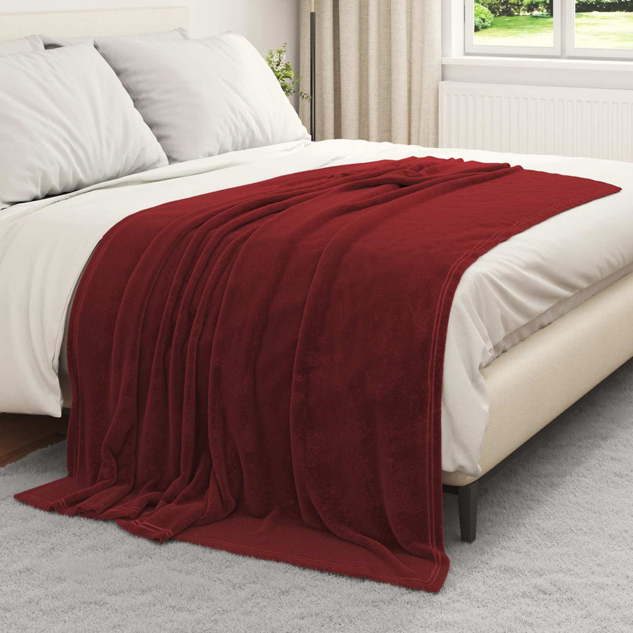 Gooi Deken Bordeaux Rood 150 x 200 cm Fleece