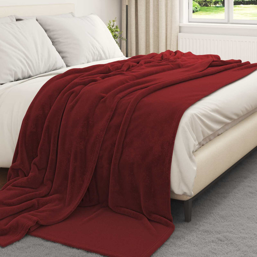 Gooi Deken Bordeaux Rood 220 x 240 cm Fleece