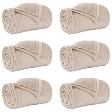 Kleden 6 stuks Beige 130 x 150 cm Fleece