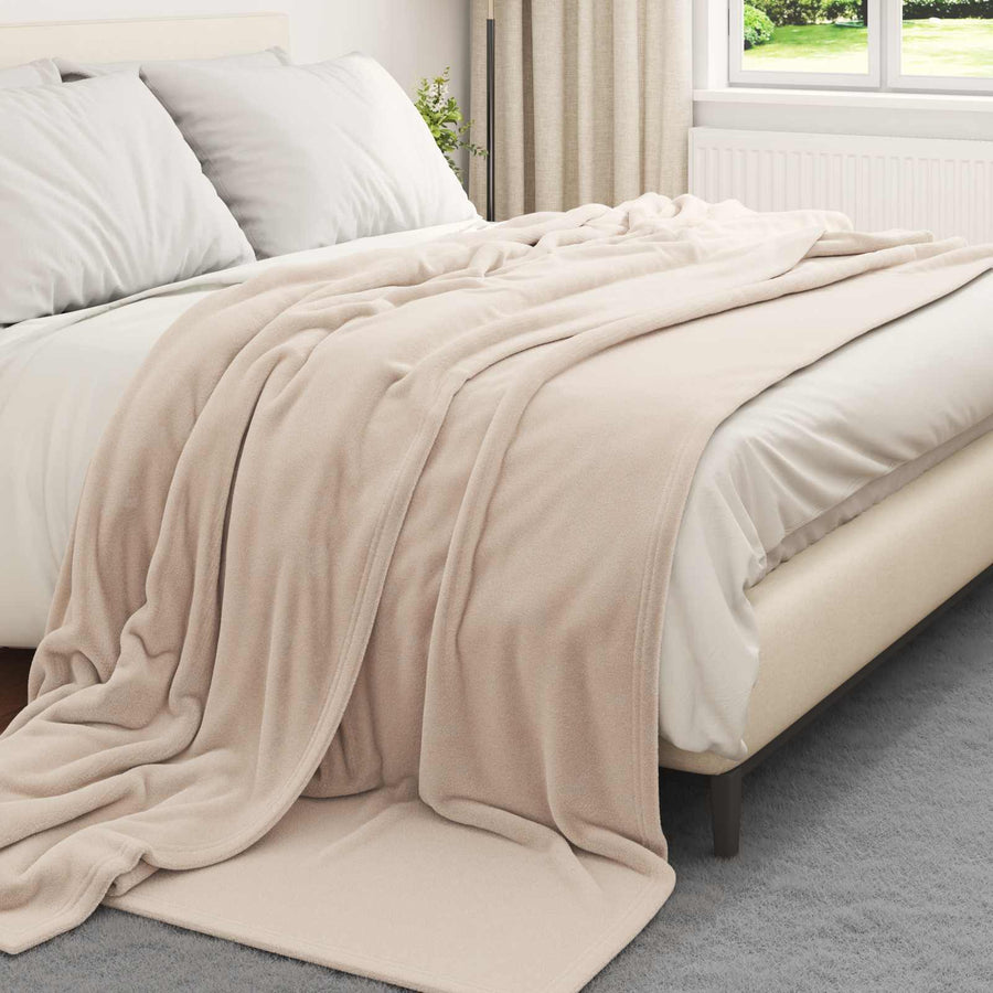 Kleden 6 stuks Beige 220 x 240 cm Fleece