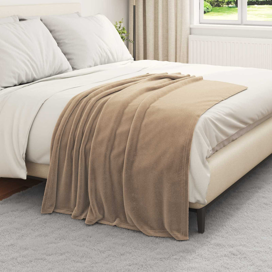 Kleden 6 stuks Kameel 130 x 150 cm Fleece