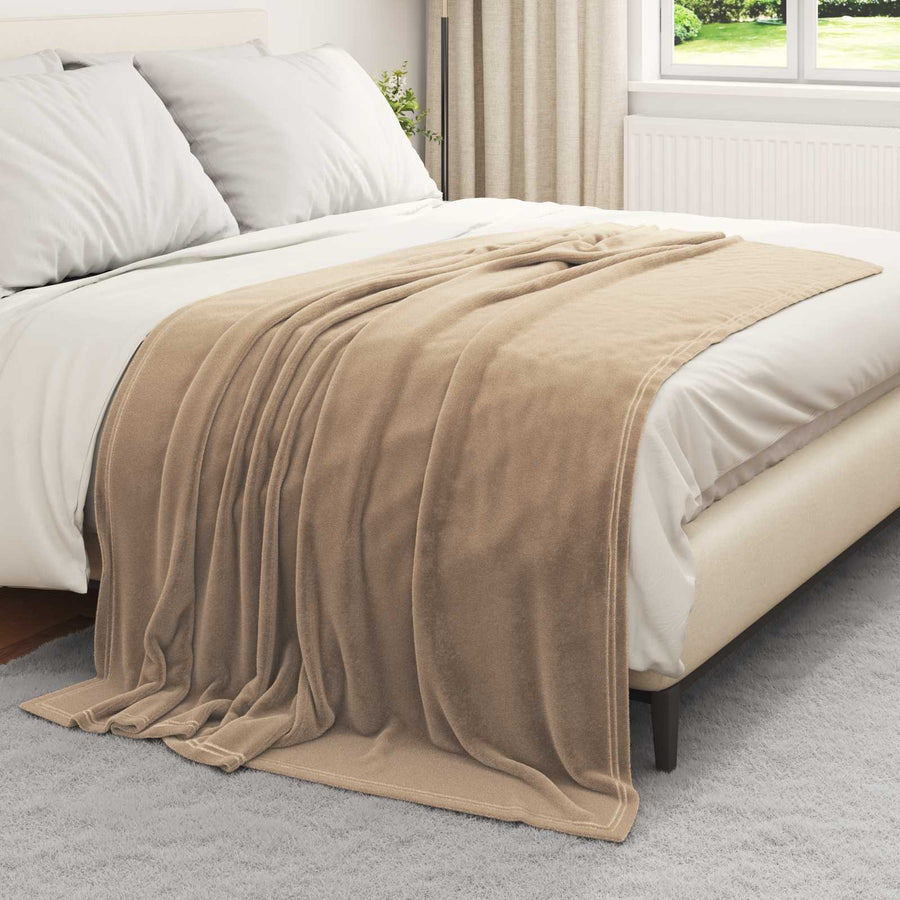 Kleden 6 stuks Kameel 150 x 200 cm Fleece