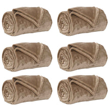 Kleden 6 stuks Kameel 150 x 200 cm Fleece