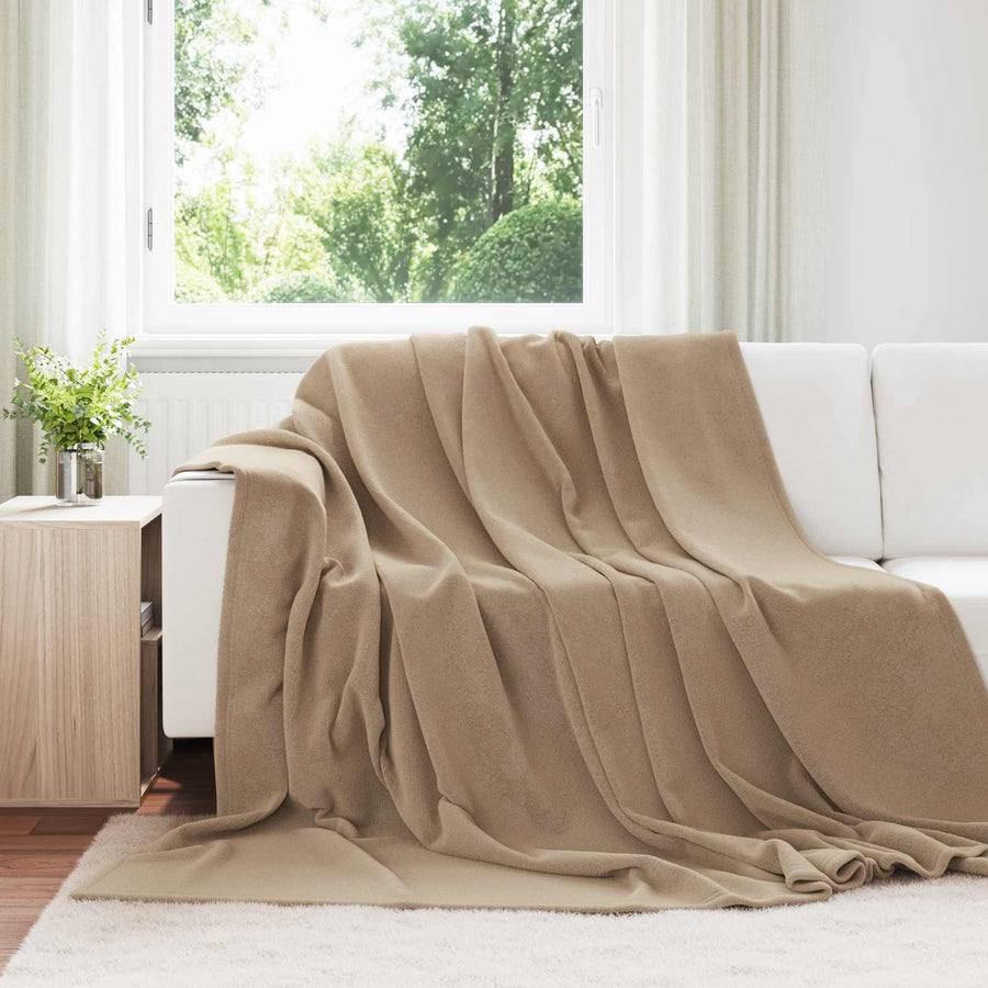Kleden 6 stuks Kameel 240 x 270 cm Fleece