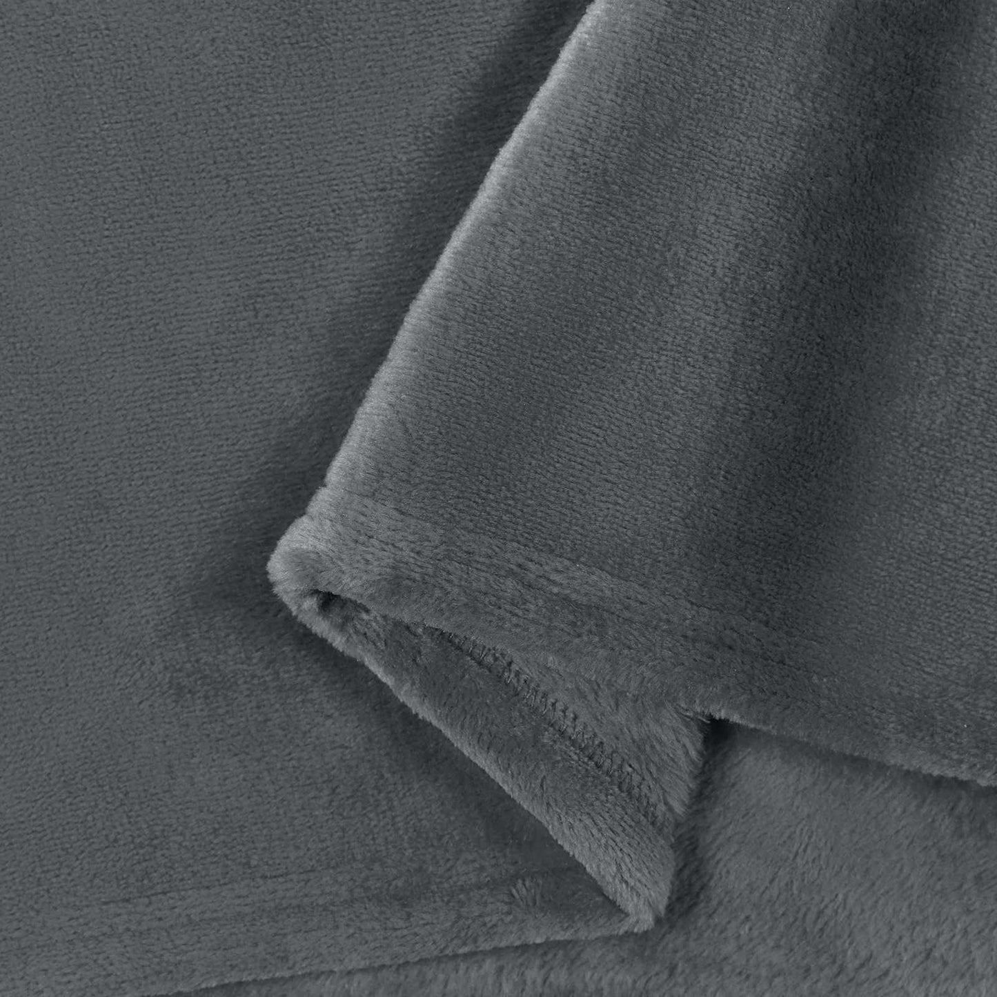 Kleden 6 stuks Donkergrijs 130 x 150 cm Fleece
