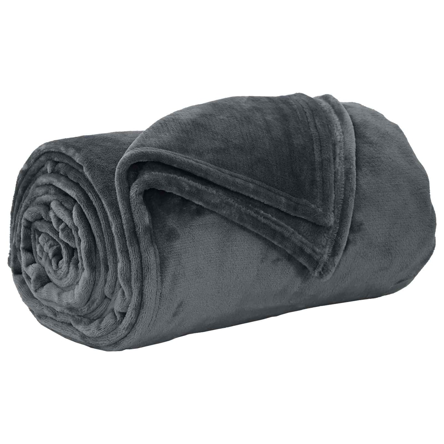 Kleden 6 stuks Donkergrijs 130 x 150 cm Fleece