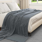 Dekens fleece 240x270 cm donkergrijs 6 stuks