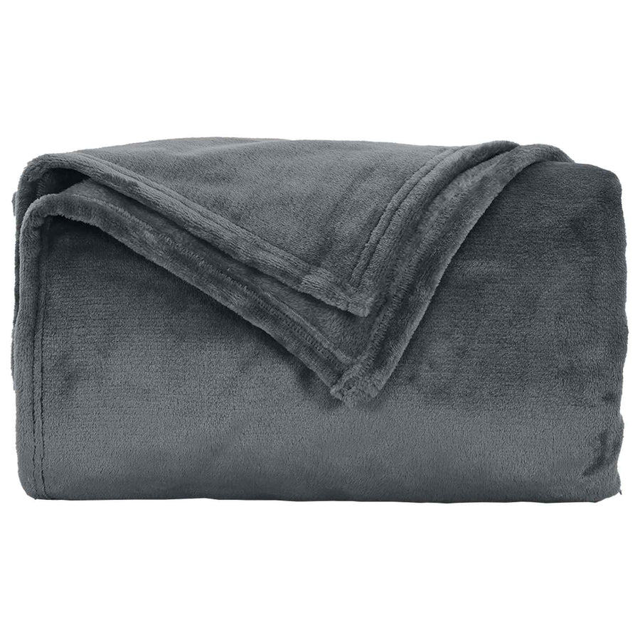 Kleden 6 stuks Donkergrijs 240 x 270 cm Fleece