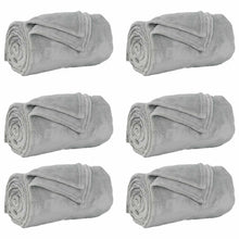 Kleden 6 stuks Grijs 130 x 150 cm Fleece