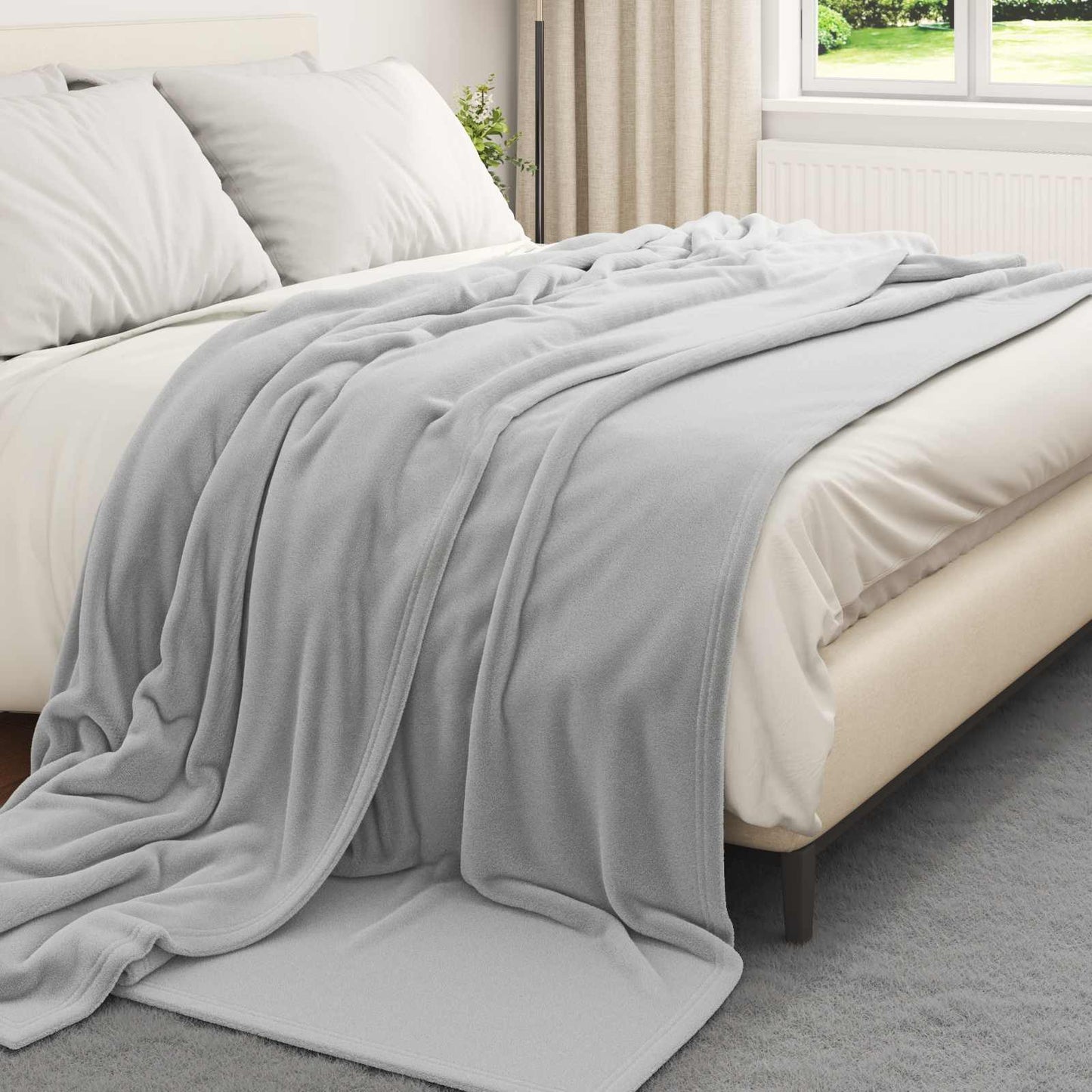 Kleden 6 stuks Grijs 240 x 270 cm Fleece
