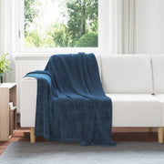 Fleece deken 130x150 cm marineblauw 6 stuks