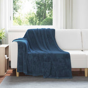 Fleece kleden 6 stuks marineblauw 150x200 cm