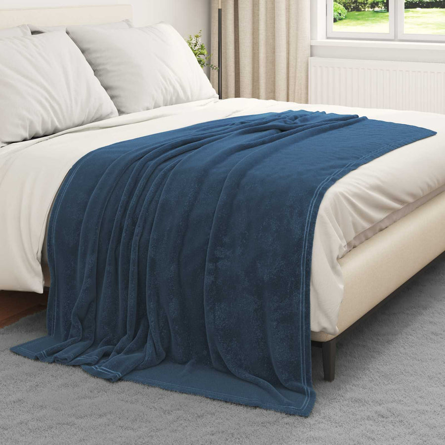 Kleden 6 stuks Marineblauw 150 x 200 cm Fleece
