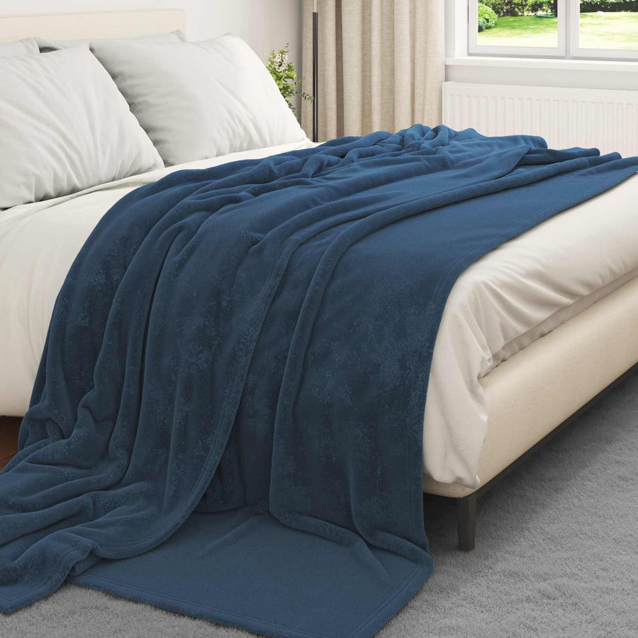 Kleden 6 stuks Marineblauw 220 x 240 cm Fleece