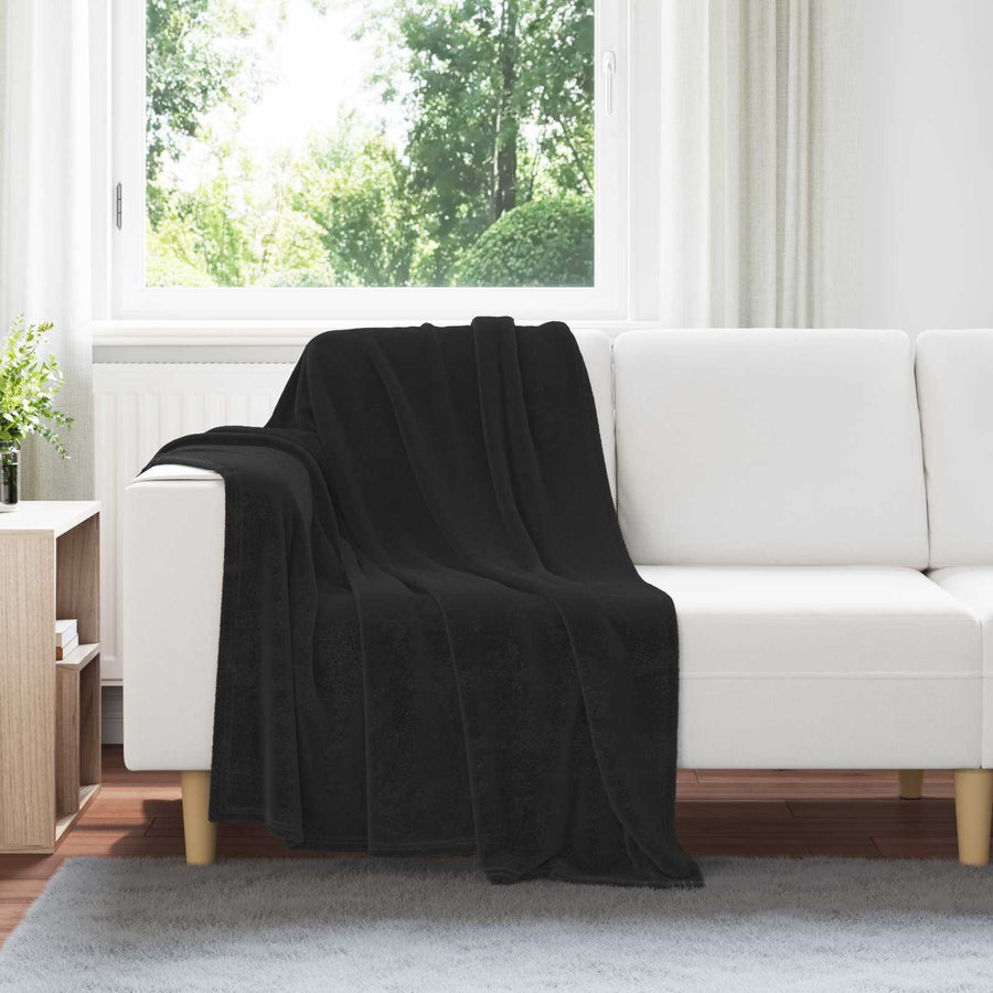 Kleden 6 stuks Zwart 130 x 150 cm Fleece