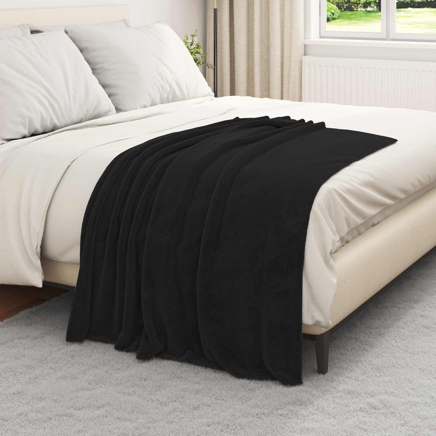 Kleden 6 stuks Zwart 130 x 150 cm Fleece