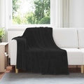 Kleden 6 pcs Zwart 150 x 200 cm Fleece
