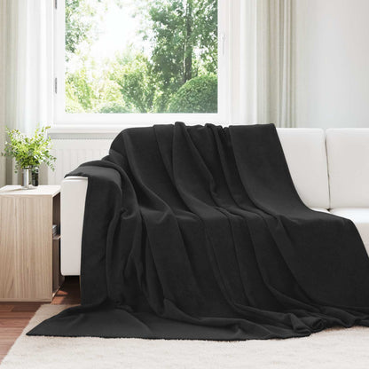 Kleden 6 stuks Zwart 220 x 240 cm Fleece