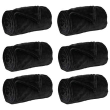 Kleden 6 stuks Zwart 240 x 270 cm Fleece