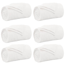 Kleden 6 stuks Wit 130 x 150 cm Fleece