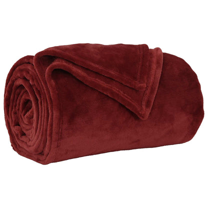 Kleden 6 stuks Bordeaux Rood 150 x 200 cm Fleece