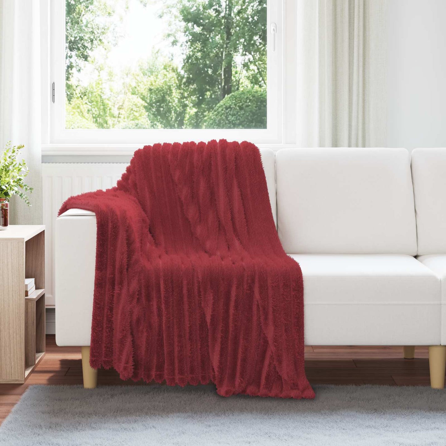 Gooi Deken Bordeaux Rood 150 x 130 cm Fleece