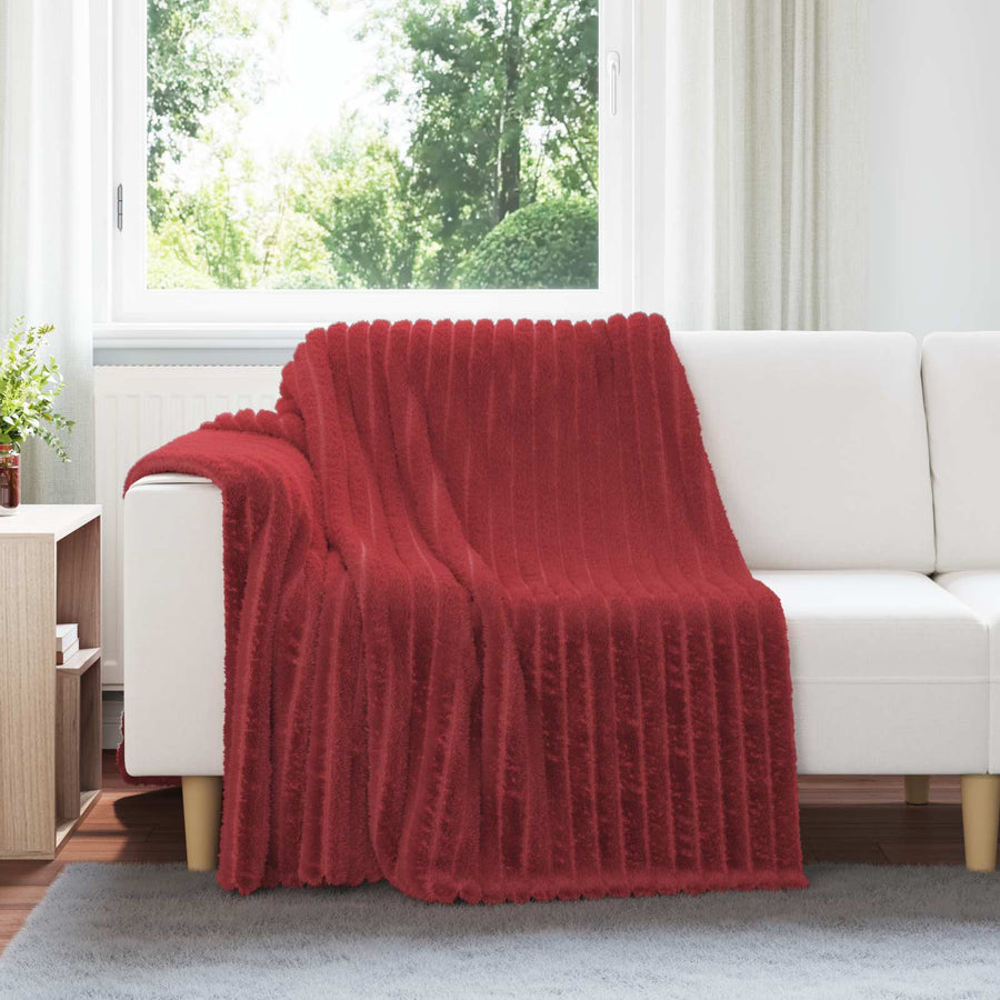 Gooi Deken Bordeaux Rood 200 x 150 cm Fleece