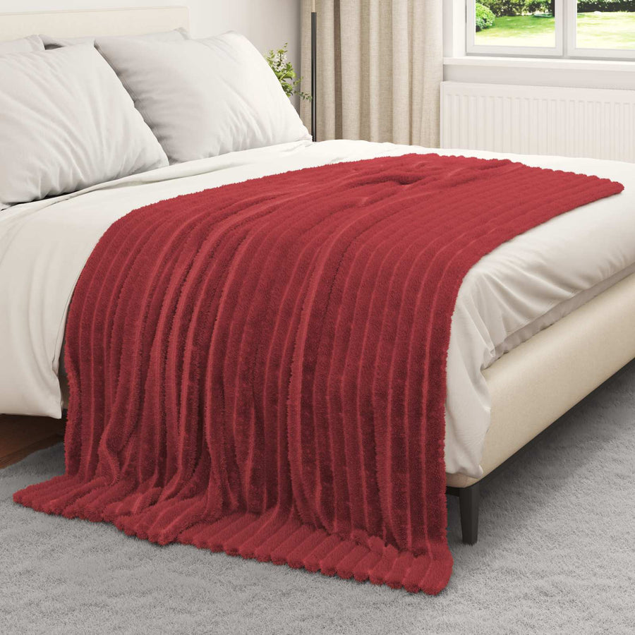 Gooi Deken Bordeaux Rood 200 x 150 cm Fleece