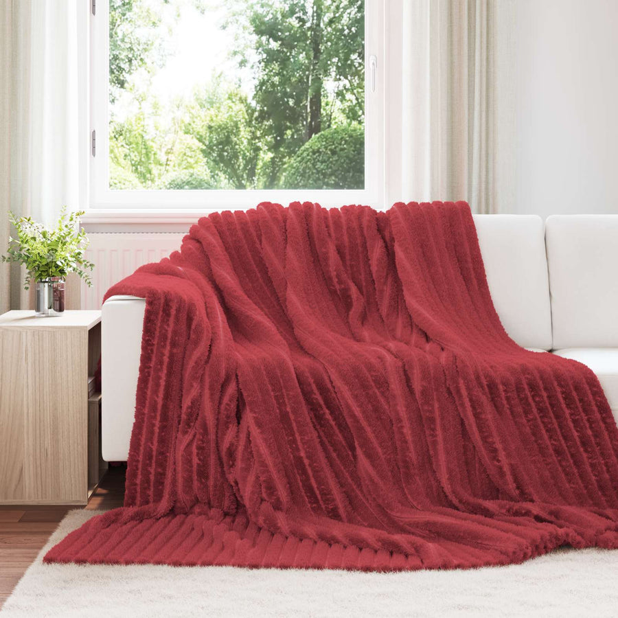 Gooi Deken Bordeaux Rood 240 x 220 cm Fleece