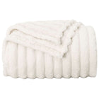 Throw Blanket Cream 150 x 130 cm Fleece