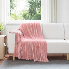 Throw Blanket Pink 150 x 130 cm Fleece