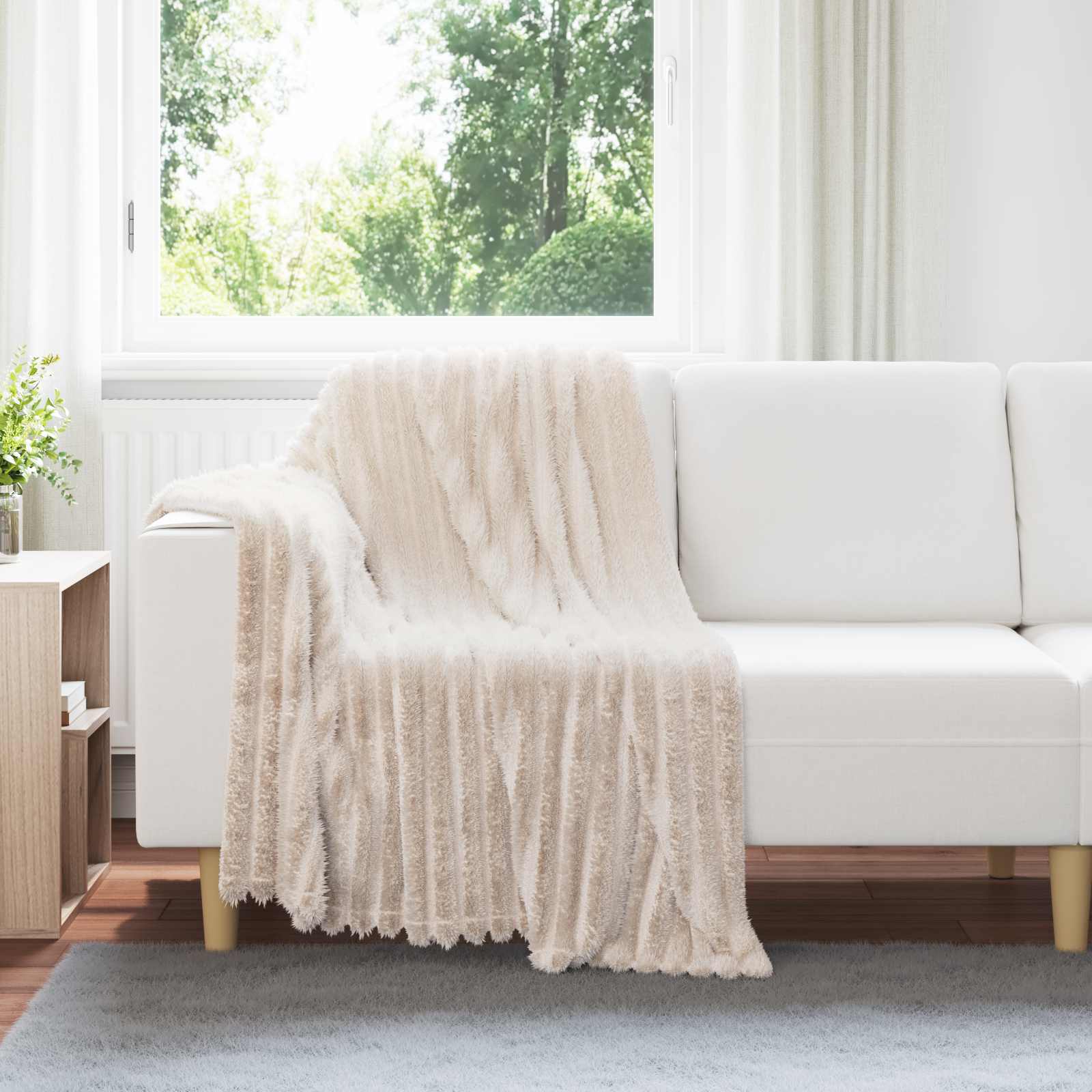 Kleden 6 stuks Beige 150 x 130 cm Fleece