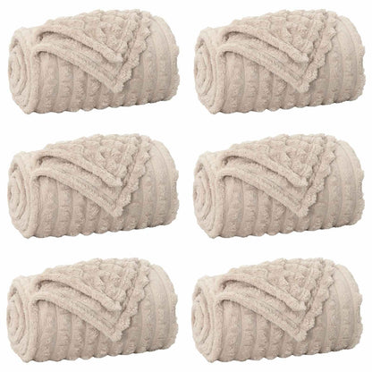 Kleden 6 stuks Beige 150 x 130 cm Fleece