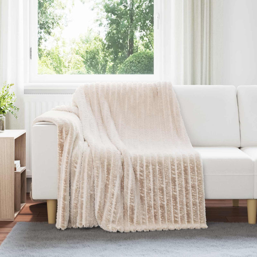 Kleden 6 stuks Beige 200 x 150 cm Fleece