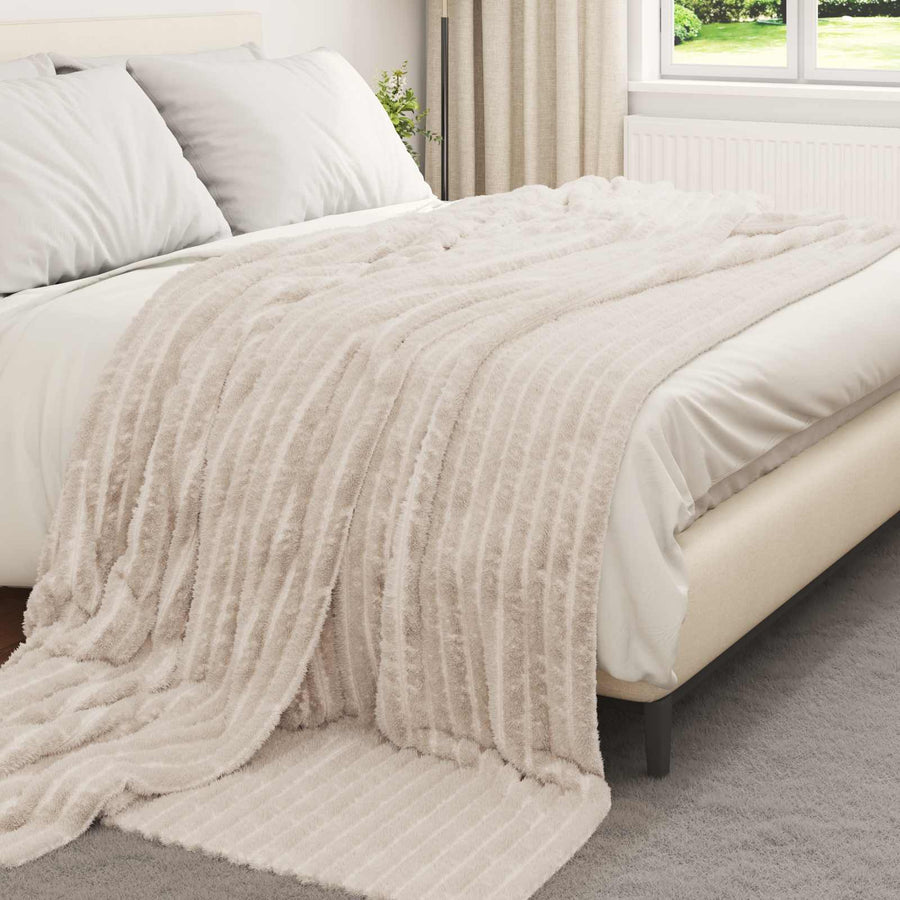 Kleden 6 stuks Beige 240 x 220 cm Fleece