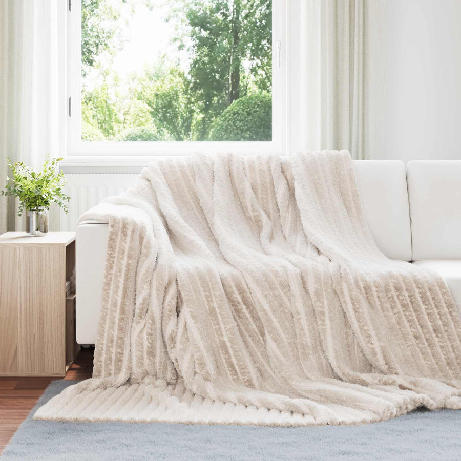 Kleden 6 stuks Beige 270 x 240 cm Fleece
