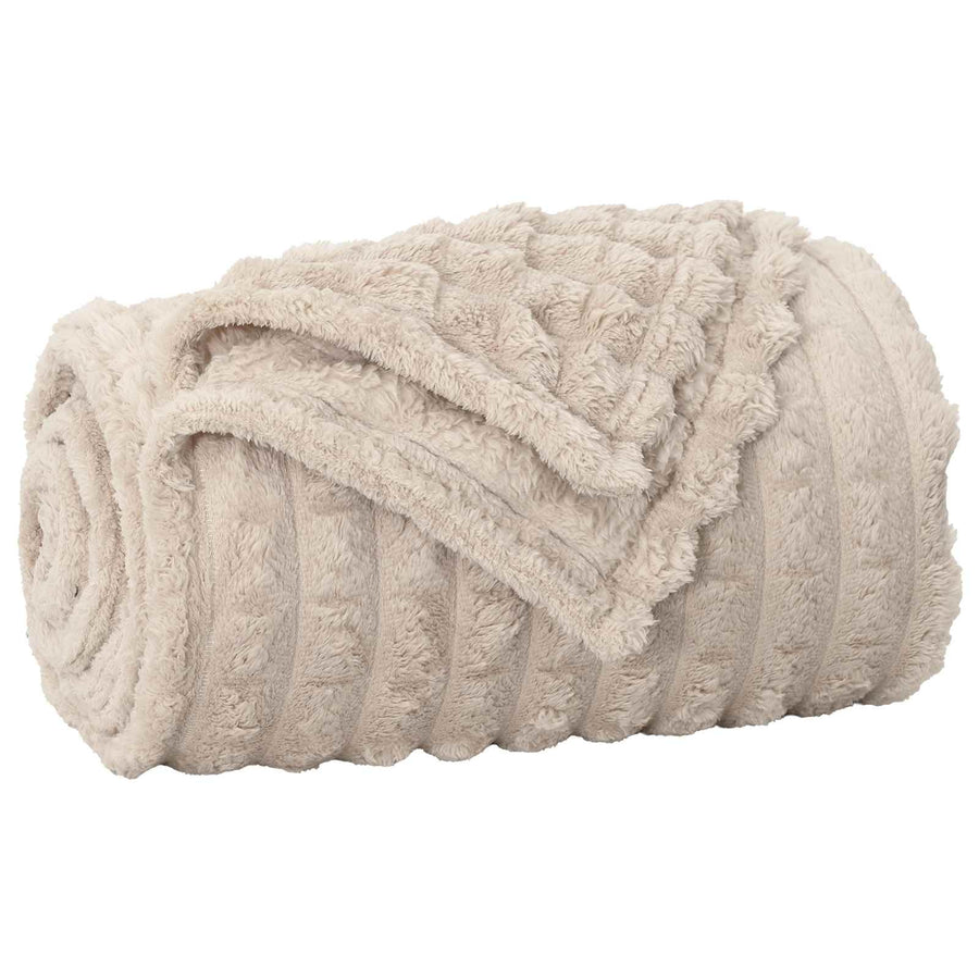 Kleden 6 stuks Beige 270 x 240 cm Fleece