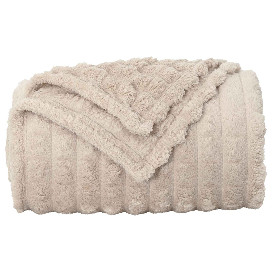 Kleden 6 stuks Beige 270 x 240 cm Fleece
