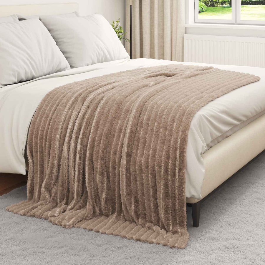 Kleden 6 stuks Kameel 200 x 150 cm Fleece