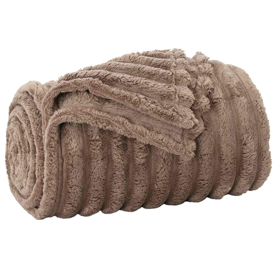 Kleden 6 stuks Kameel 200 x 150 cm Fleece